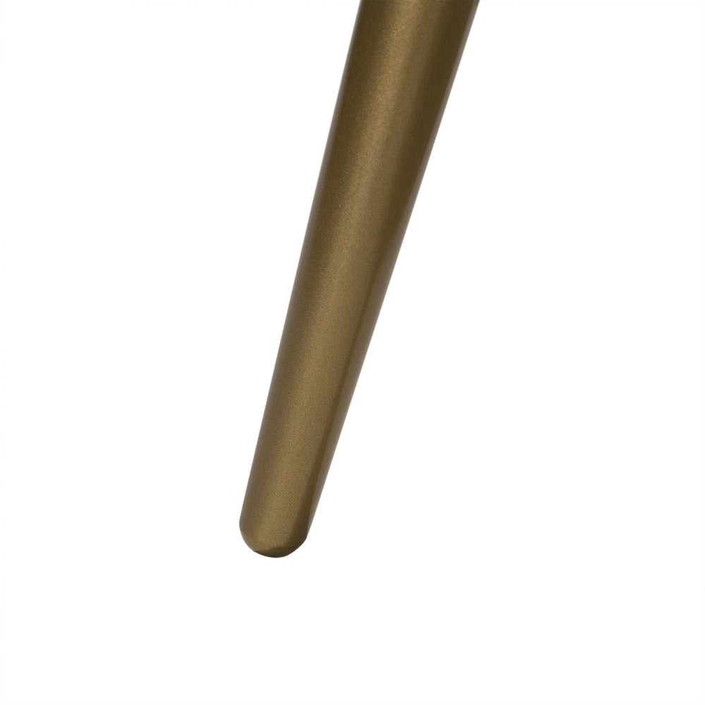 Tavolino effetto legno di frassino scuro ø 61 cm Base oro Soggiorno