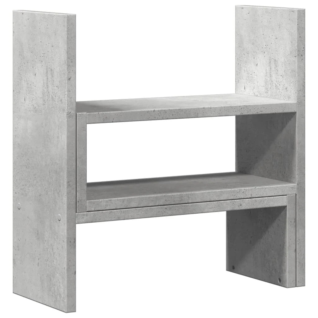 Mobiletto portaoggetti regolabile per ufficio in legno ingegnerizzato grigio 02_0043580