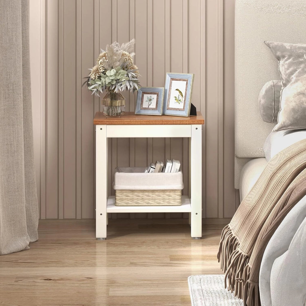 Sgabello da Doccia a 2 Livelli, Panca da Bagno Impermeabile con Piedini Antiscivoli, Design a Stecche, Sgabello Versatile con Carico 150 kg, 43 x 32 x 47 cm (Stile 2)