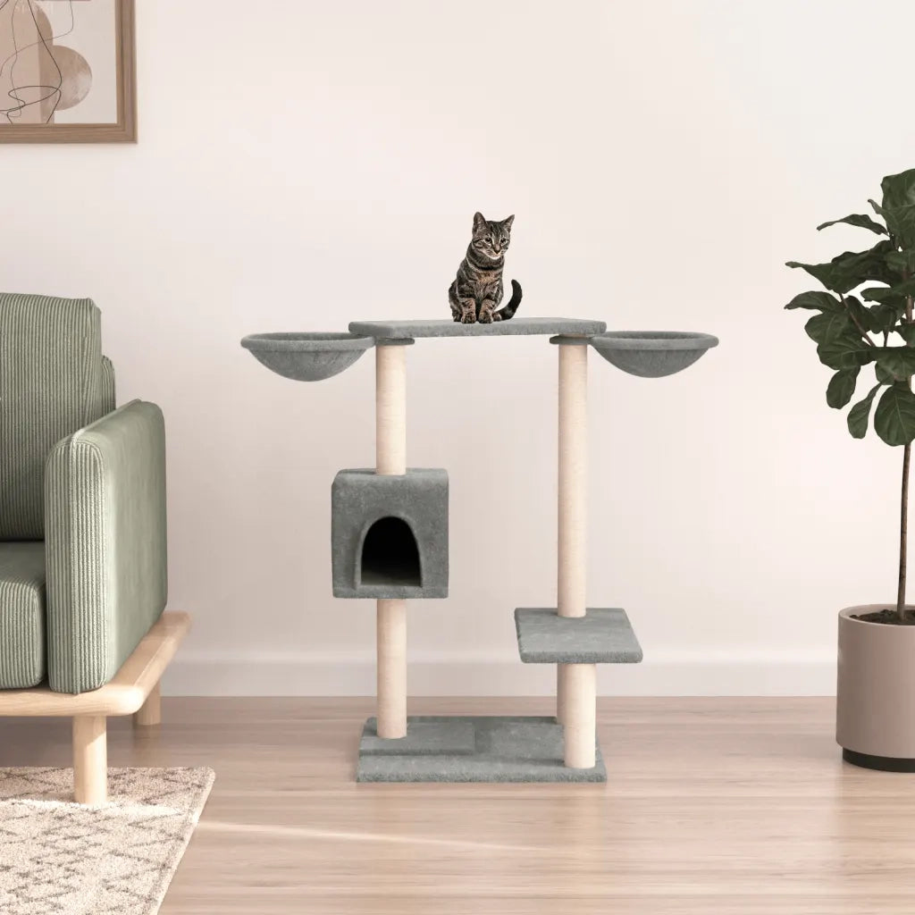 Albero per Gatti con Tiragraffi Grigio Chiaro 82 cm CFW4911490