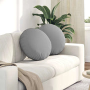 Cuscini per Seduta 2 pcs Grigio Nuvola Ø50 x 19 cm Tessuto 42014170