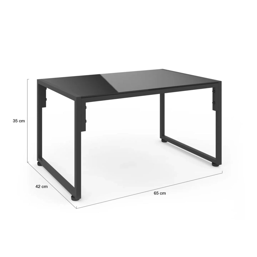 IDMarket - NAIROBI Set di mobili da giardino bassi a 4 posti in acciaio grigio antracite