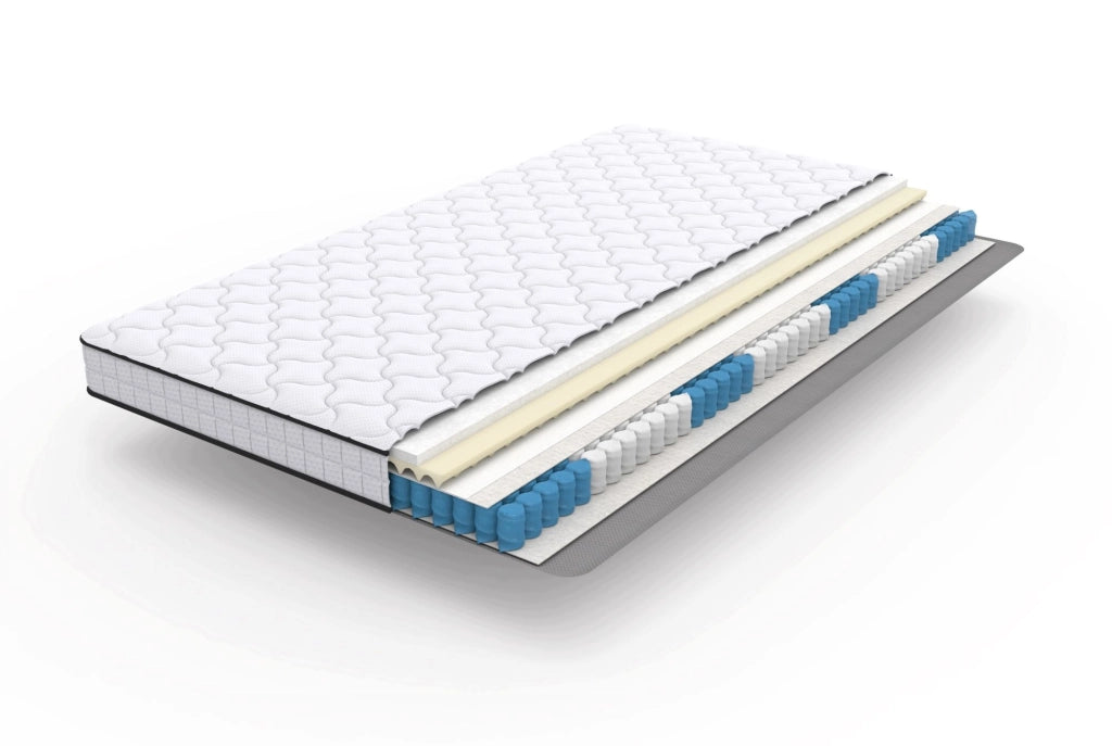 Materasso a Molle 90x200 cm H3 Spessore 10 cm con Supporto Ergonomico Arrotolato Bianco