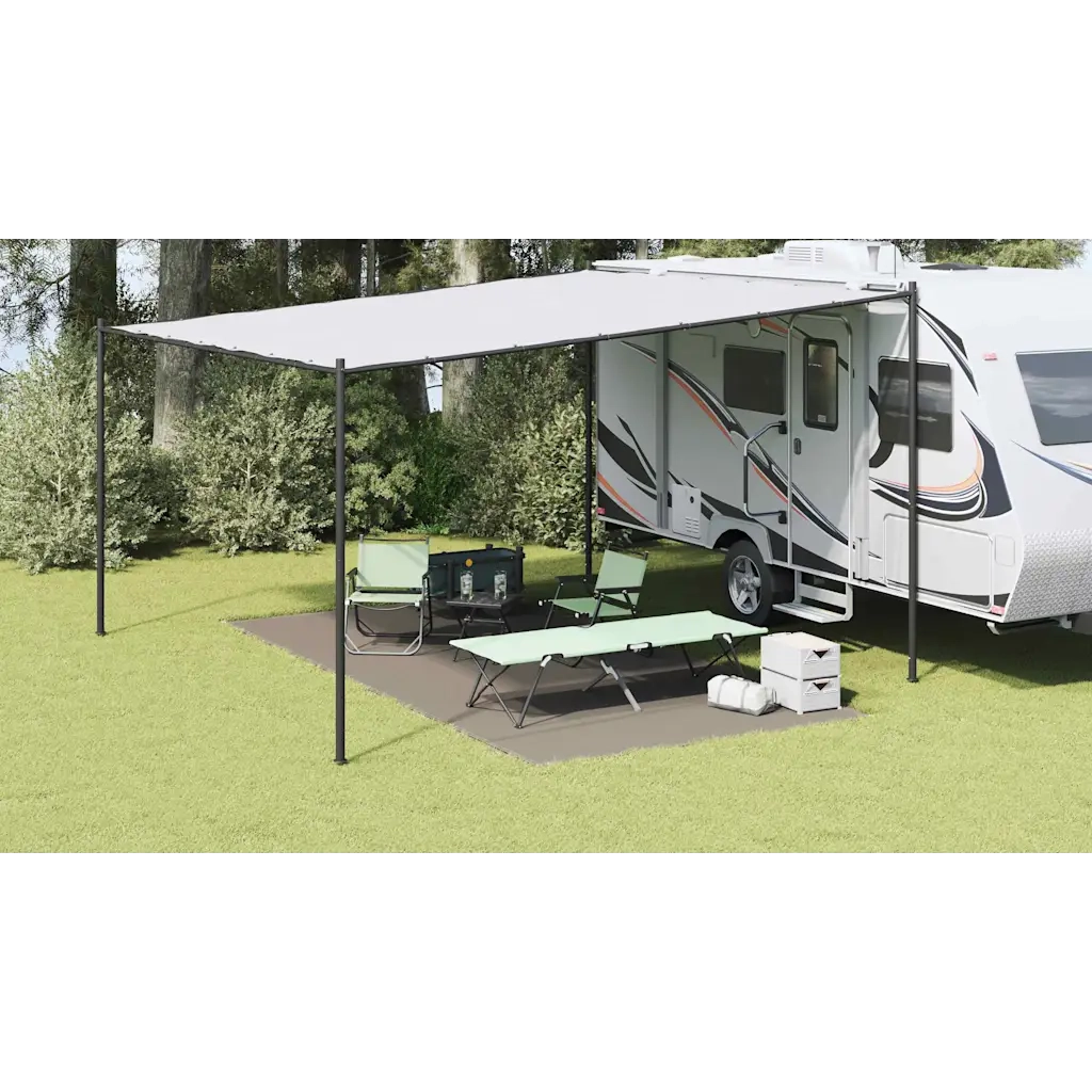 Tappeto da Tenda Grigio chiaro 500 x 250 cm Polietilene 42000194