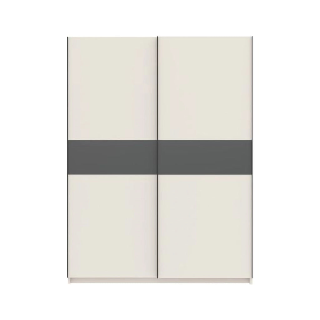 Armadio Camera da Letto Manita, Guardaroba 2 Ante 2 Ripiani, 150x204h cm Beige Cashmere