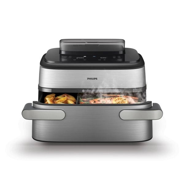 Friggitrice ad aria dualbasket 9.5l funzione vapore e megacestello - NA565/02