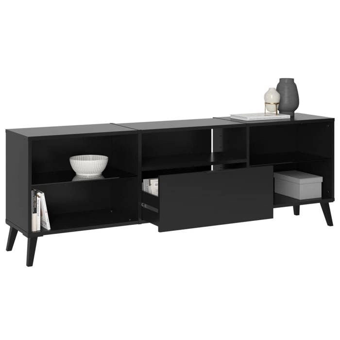 Mobile basso per TV/Hifi - Decorazione nera - L153,5 x A52 x P31,5 cm - Made in Germany