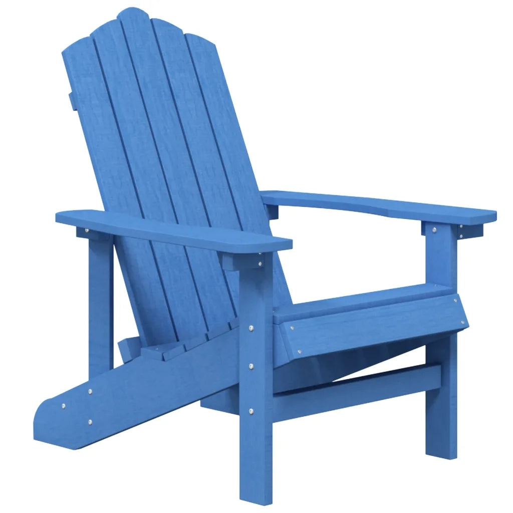 Sedie da Giardino con Tavolo Adirondack in HDPE Blu Acqua 3095707