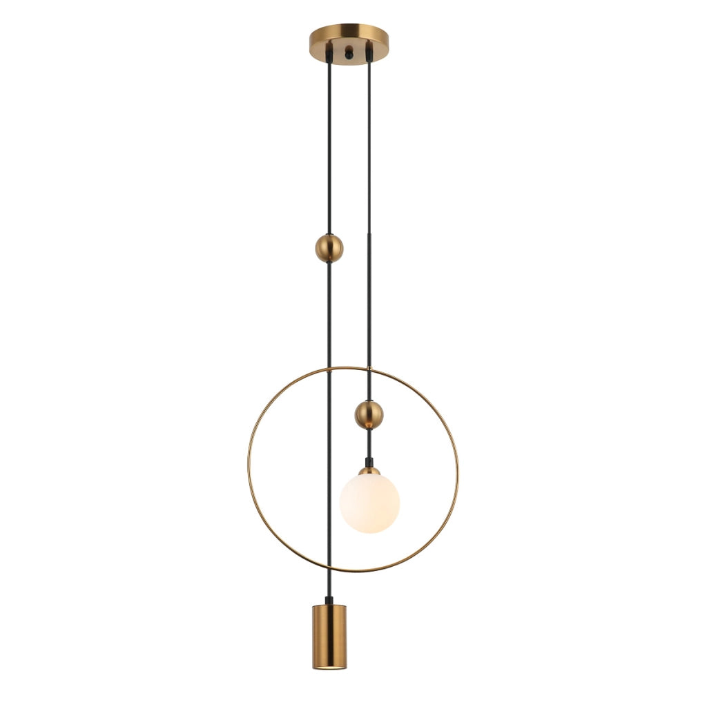 Lampada sospensione Italux Trosti 2 luci ottone 150cm
