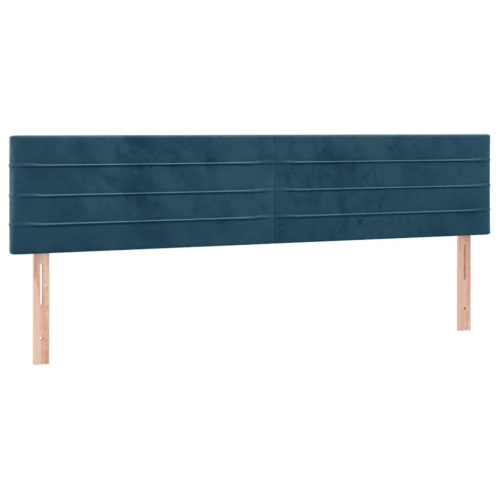 Giroletto a Molle con Materasso Blu Scuro 180x200 cm in Velluto