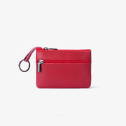 Borsa mini in pelle vintage con chiusura a rasoio, contenitore per monete con chiusura a rasoio, rosso, 10,5 * 7,5 * 0,6 CM
