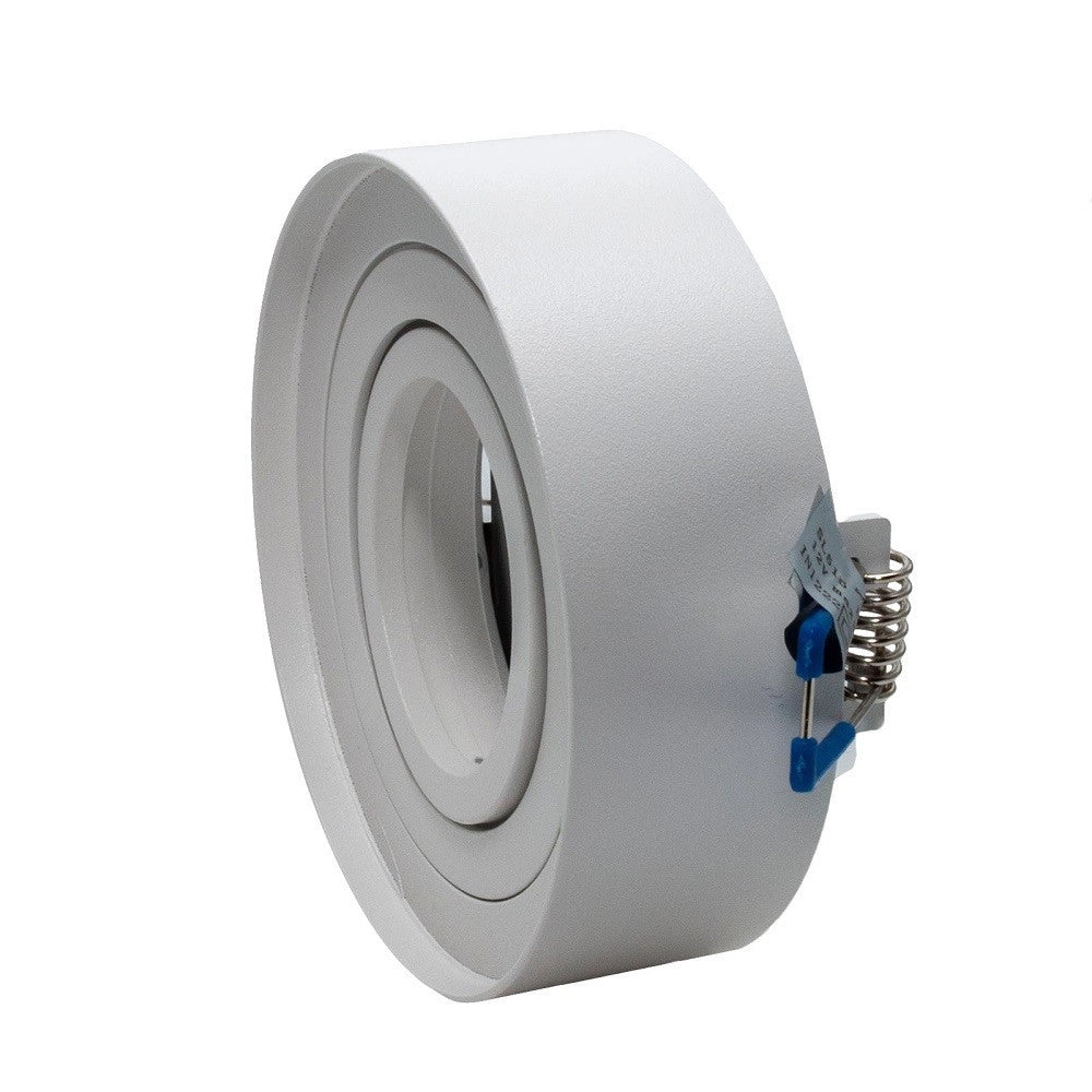 Trade Shop - Portafaretto Orientabile Tondo Incasso Esterno 85mm Luce Lampade Led Gu10 Gu5.3 -
