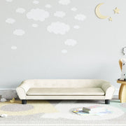 Divano per Bambini-Sofa-Divanetto Crema 100x50x26 cm in Velluto