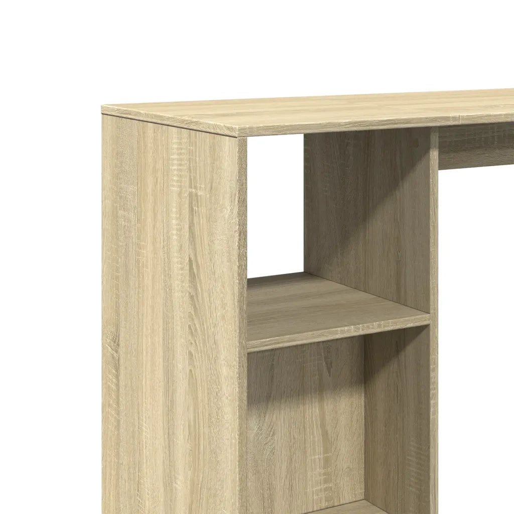 Tavolo Bar con Ripiano Rovere Sonoma 124x46x103,5cm Multistrato
