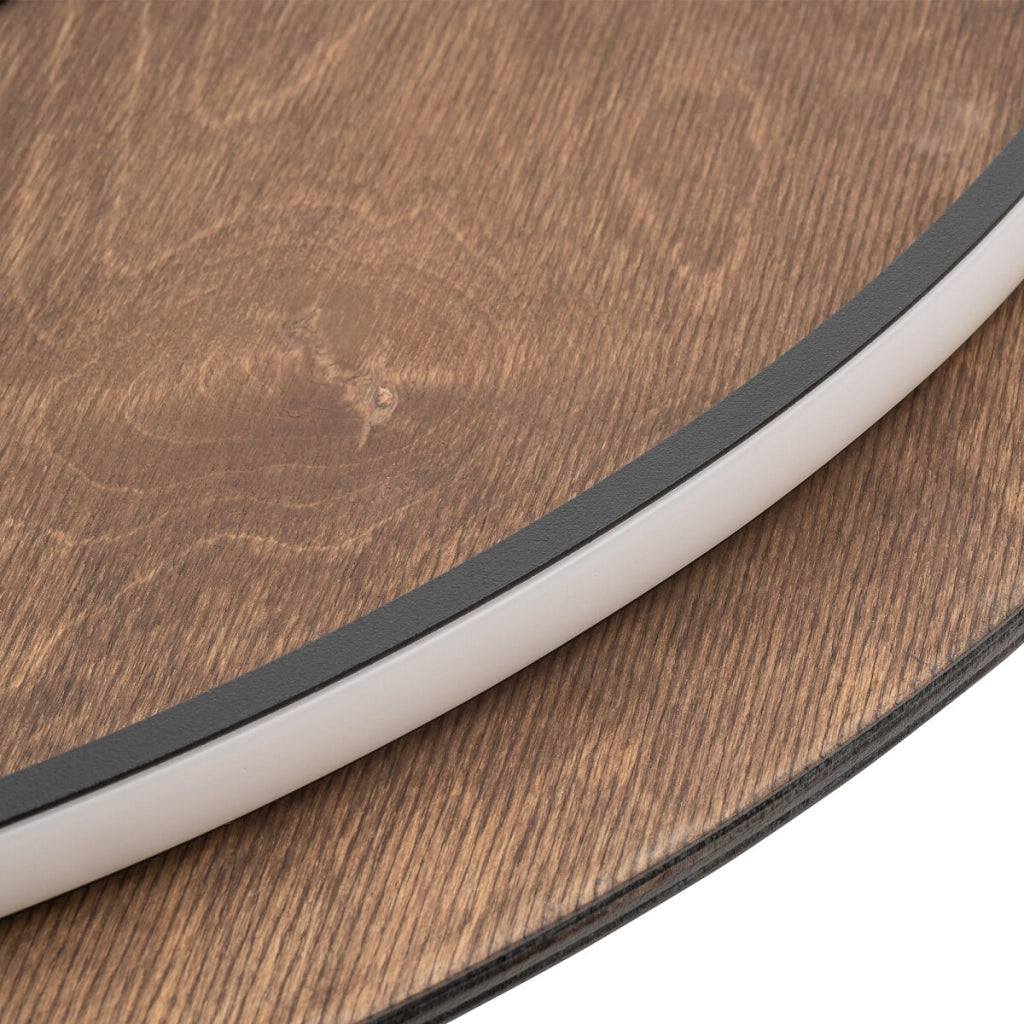 Applique rotonda Ø75 legno scuro Ring Timber LED 22W Nowodvorski