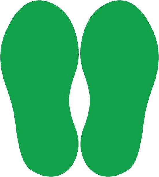 Stickermattoni di distanziamento - Distanziatori self-adesivi con rivestimento anti-slip - 10 paia impronte 250 x 100 mm - Verde stradale