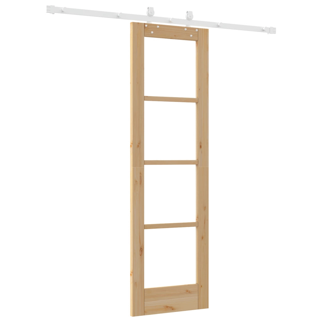 Set di porte scorrevoli  con hardware 61x198.5 cm in legno massello di pino