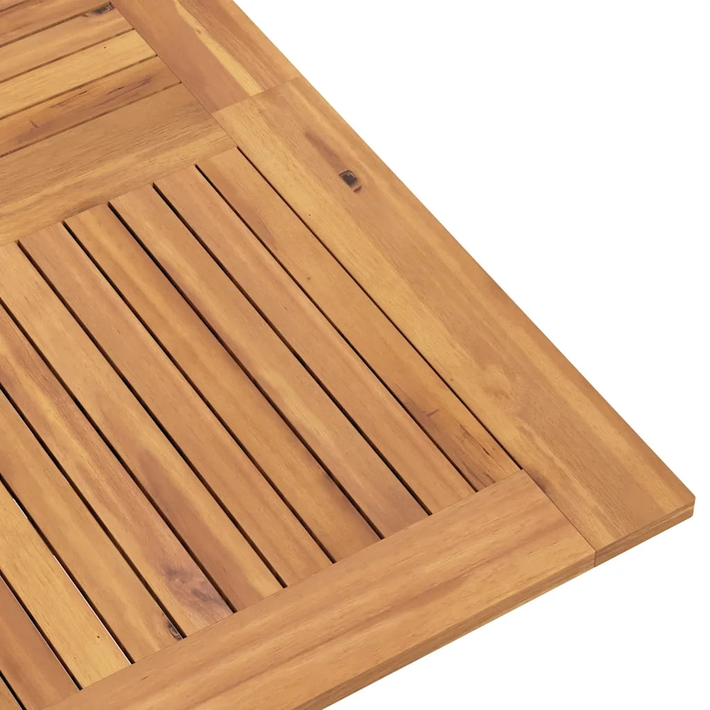 Tavolo da Giardino Pieghevole Grigio 110x110x75cm Massello Teak 362616