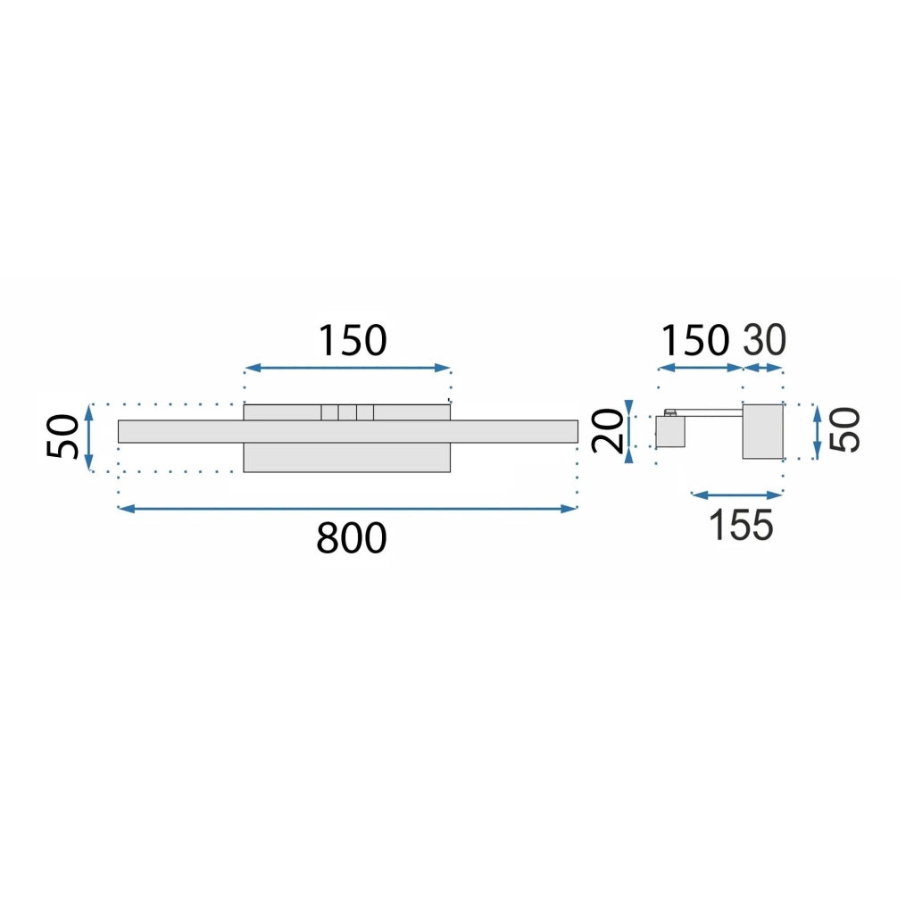 Applique Da Bagno Led APP1859-1W 80 Cm Chrome