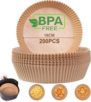 Papier per frittura ad aria - 16 cm - 200 pezzi - BPA libero e impermeabile