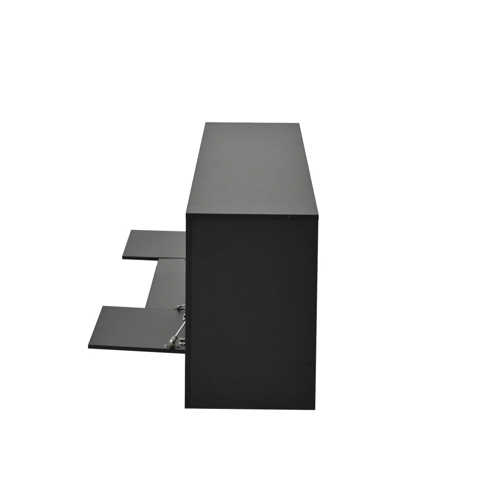 Mobile TV lucido, con illuminazione a LED, adatto a televisori da 85 pollici, 192 x 37 x 53 cm, nero