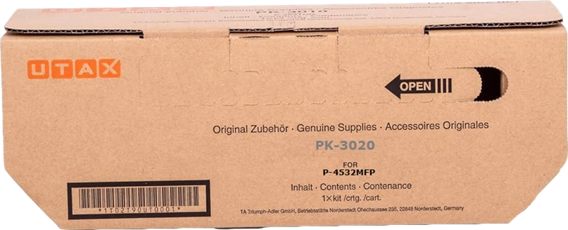 ORIGINAL Utax toner nero PK-3020 1T0C0Y0UT0 ~12500 Seiten