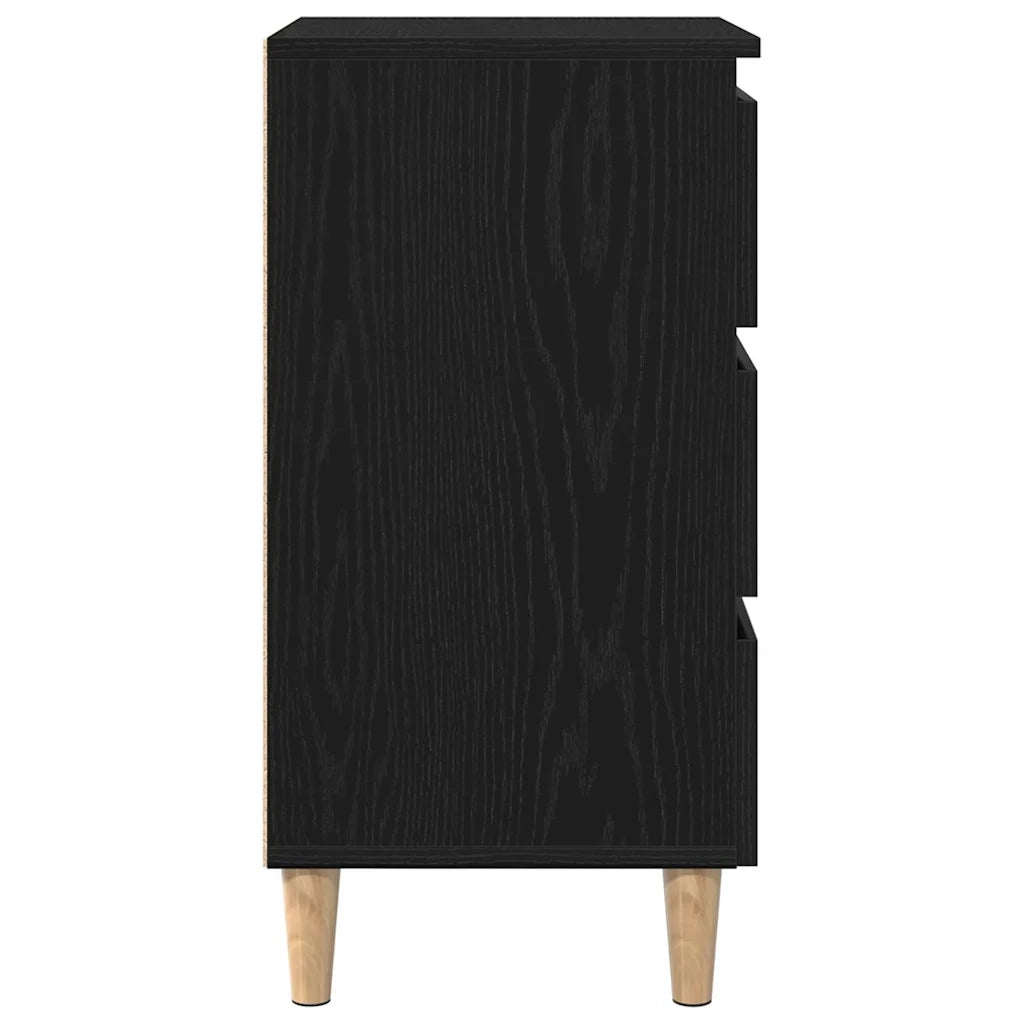 Armadio da Notte Rovere Nero 40 x 35 x 69 cm Legno multistrato 862578
