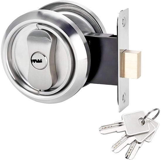 Fermo Porta e Maniglia - Soluzione di Privacy - 1 Pezzo - Argento