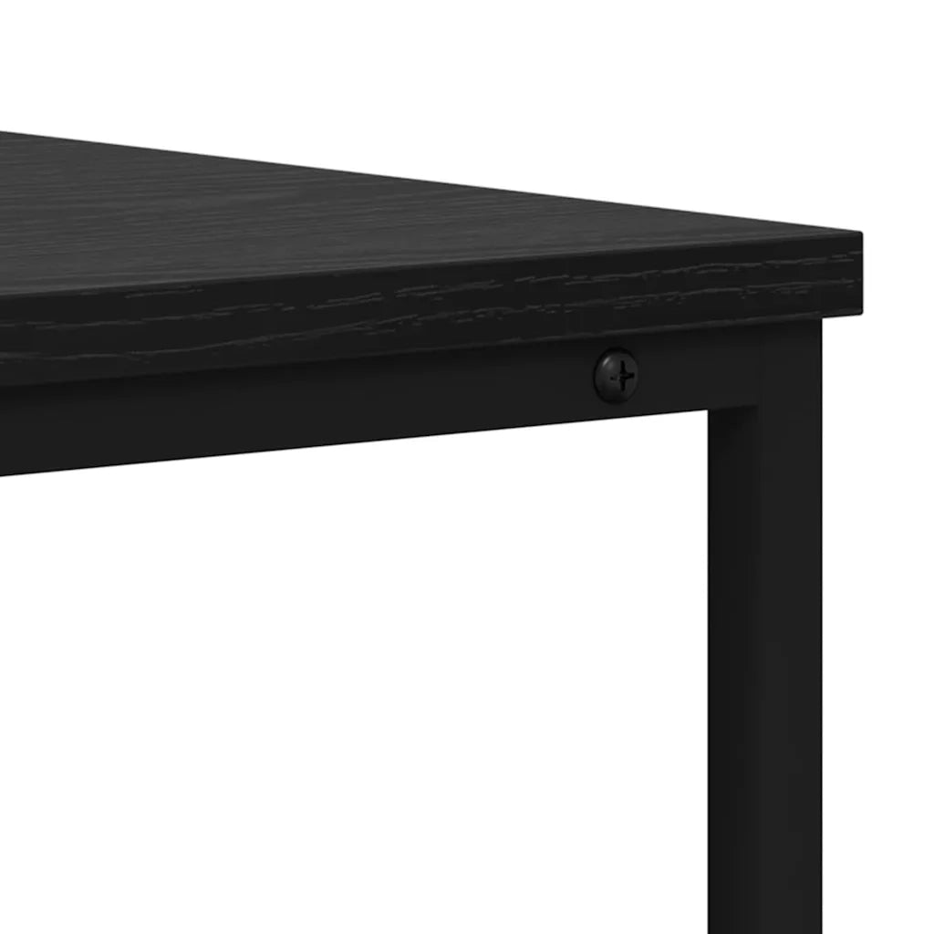 Tavolo consolle Rovere Nero 100 x 40 x 75 cm Legno multistrato