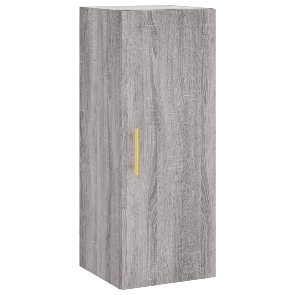 Buffet credenza cassettiera armadio mobile contenitore organizer cucina soggiorno salotto rovere Sonoma alto 34,5 x 34 x 180 cm legno ingegnerizzato grigio 02_0035301