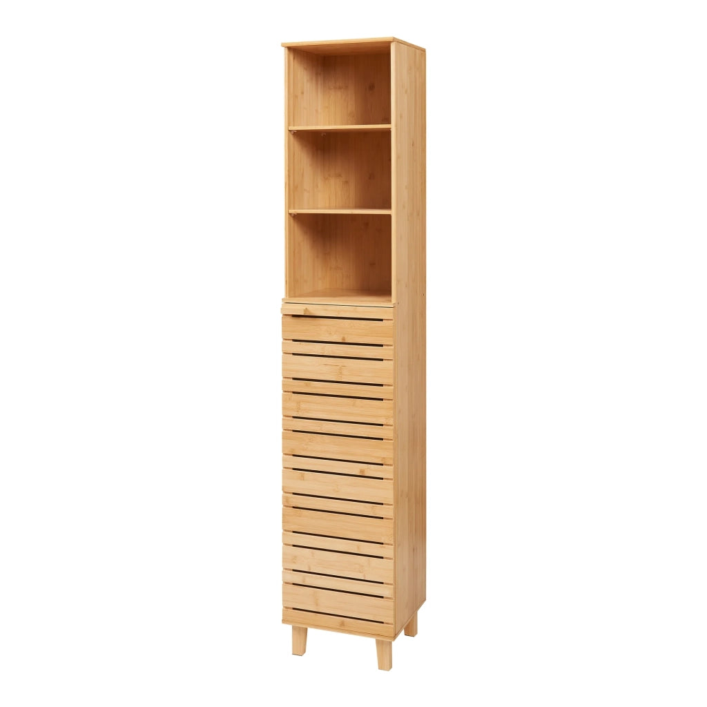Mobile bagno a colonna in bambù 180 x 33 x 30 cm naturale 03_0009949