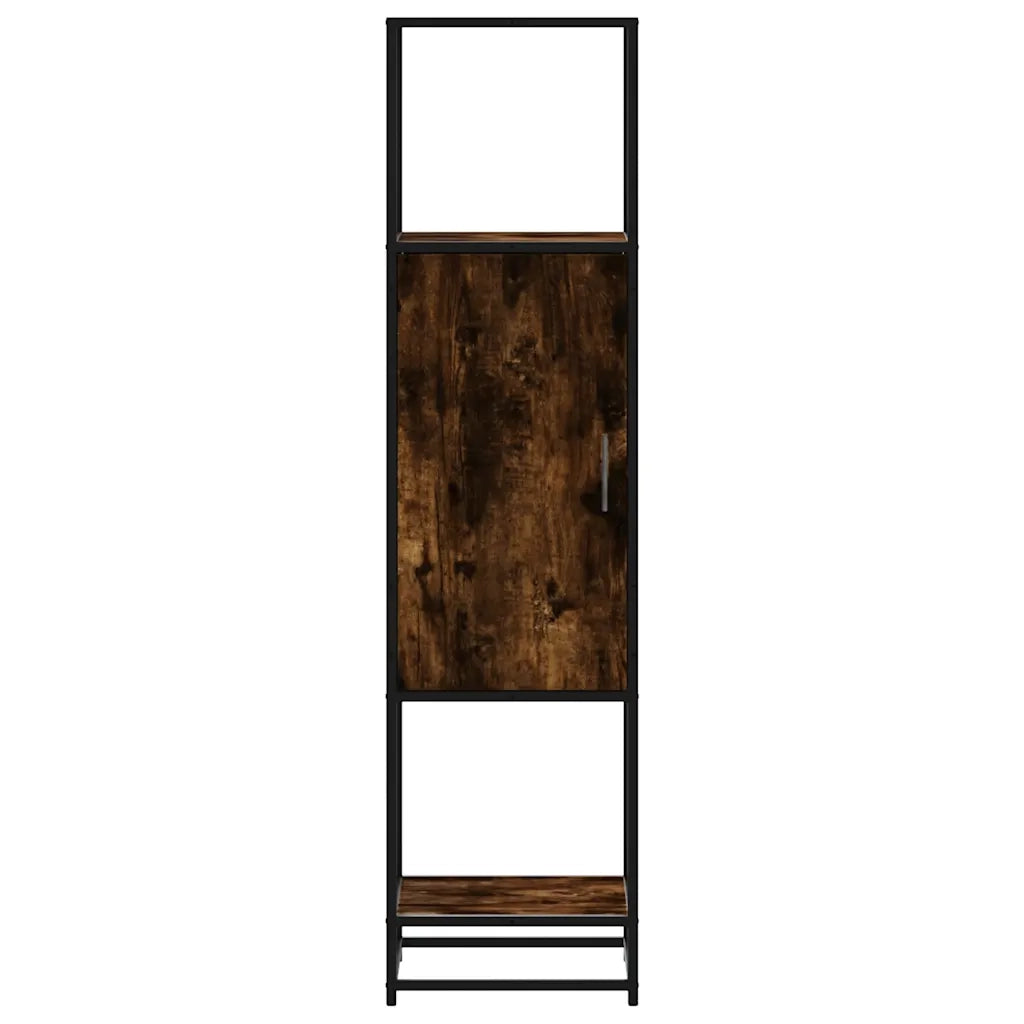 Credenza Rovere Fumo 35,5x35x139 cm Legno Multistrato Metallo 849036
