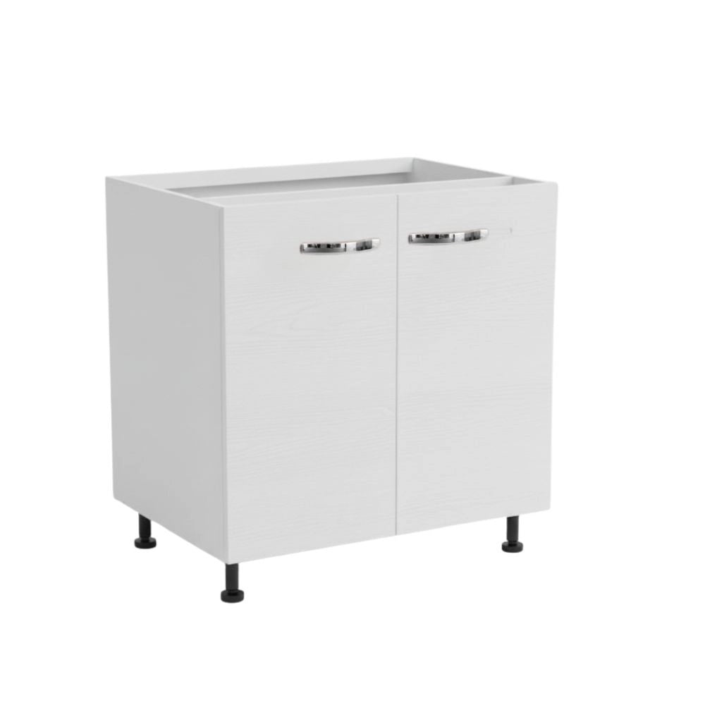 Base cucina due ante 80x59x82H colore bianco frassinato