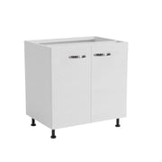 Base cucina due ante 80x59x82H colore bianco frassinato