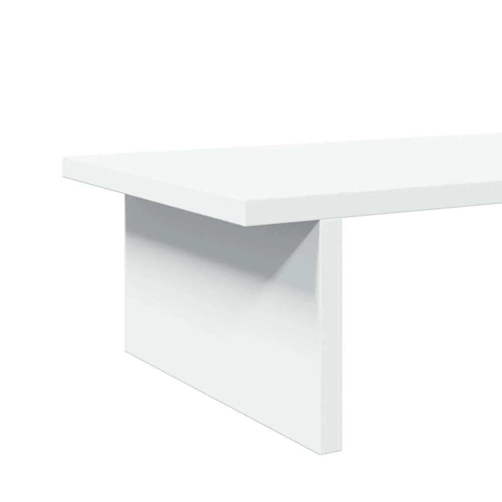 Supporto per monitor mobile da scrivania 100 x 27 x 15 cm legno ingegnerizzato bianco 02_0044836