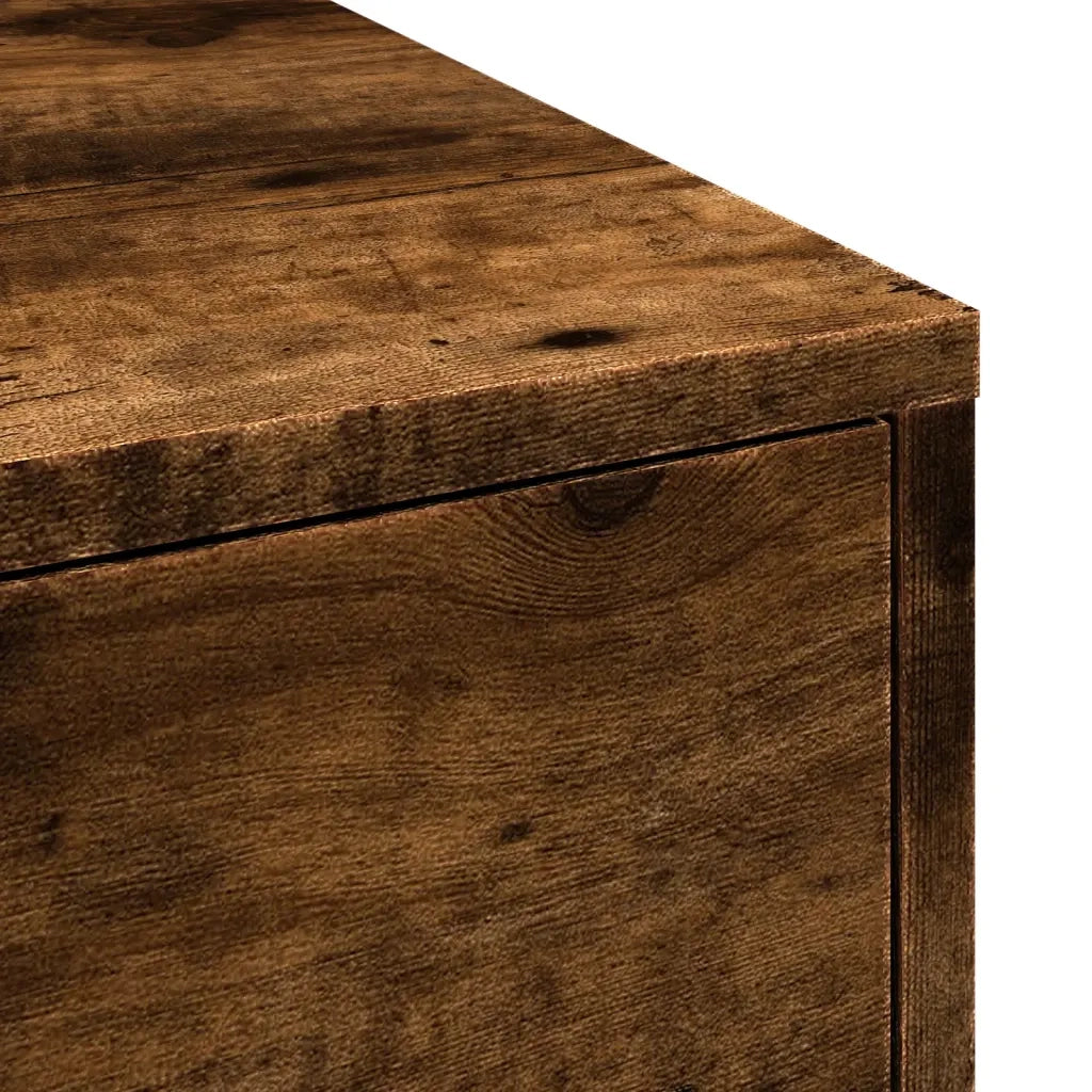 vidaXL Armadietto da Bagno Stretto con Ruote Rovere Fumo in Truciolato