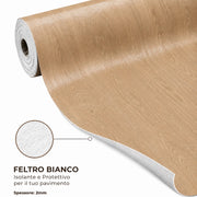 1 x 15 m (15 m²) Pavimento Vinilico a Rotolo Effetto Legno Frassino Dorato – Spessore 2 mm con Feltro Fonoassorbente