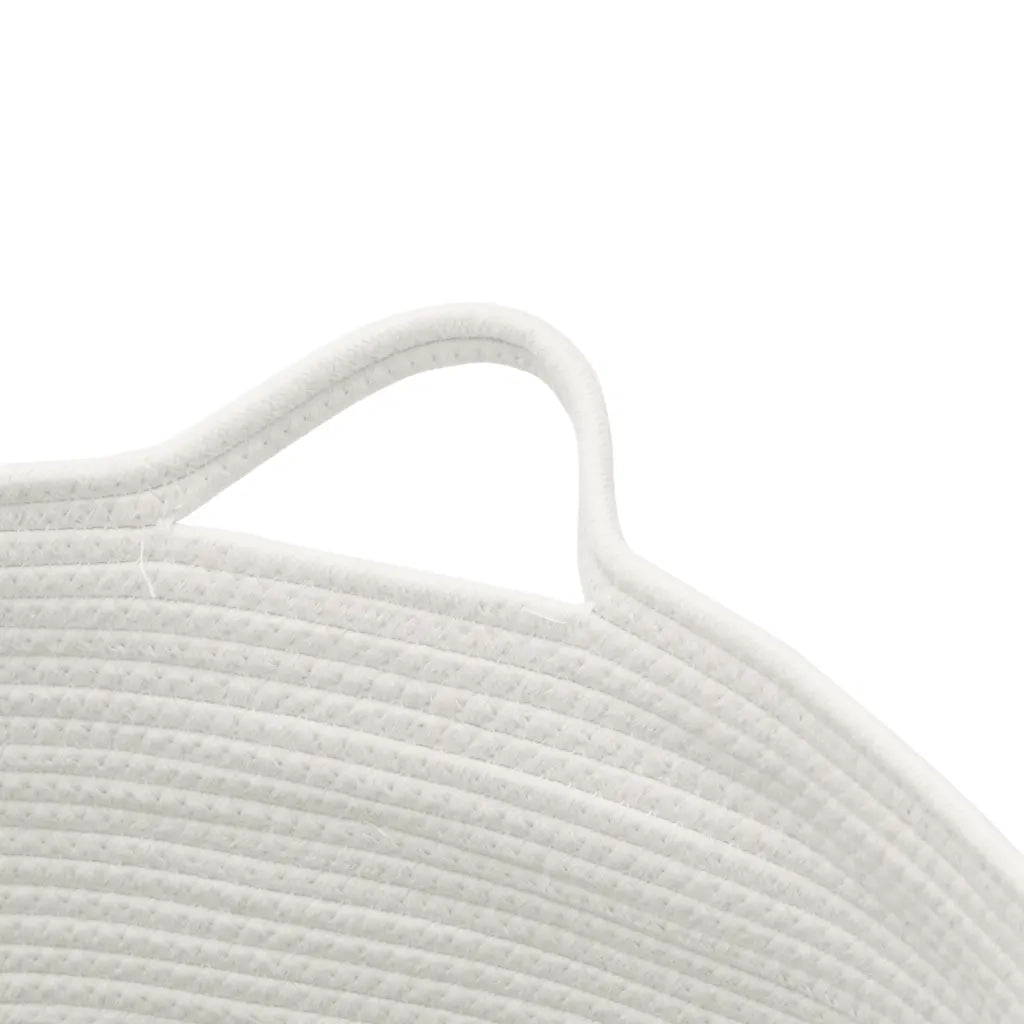 Cesto per Biancheria Beige e Bianco ?55x36 cm in Cotone CFW3512014