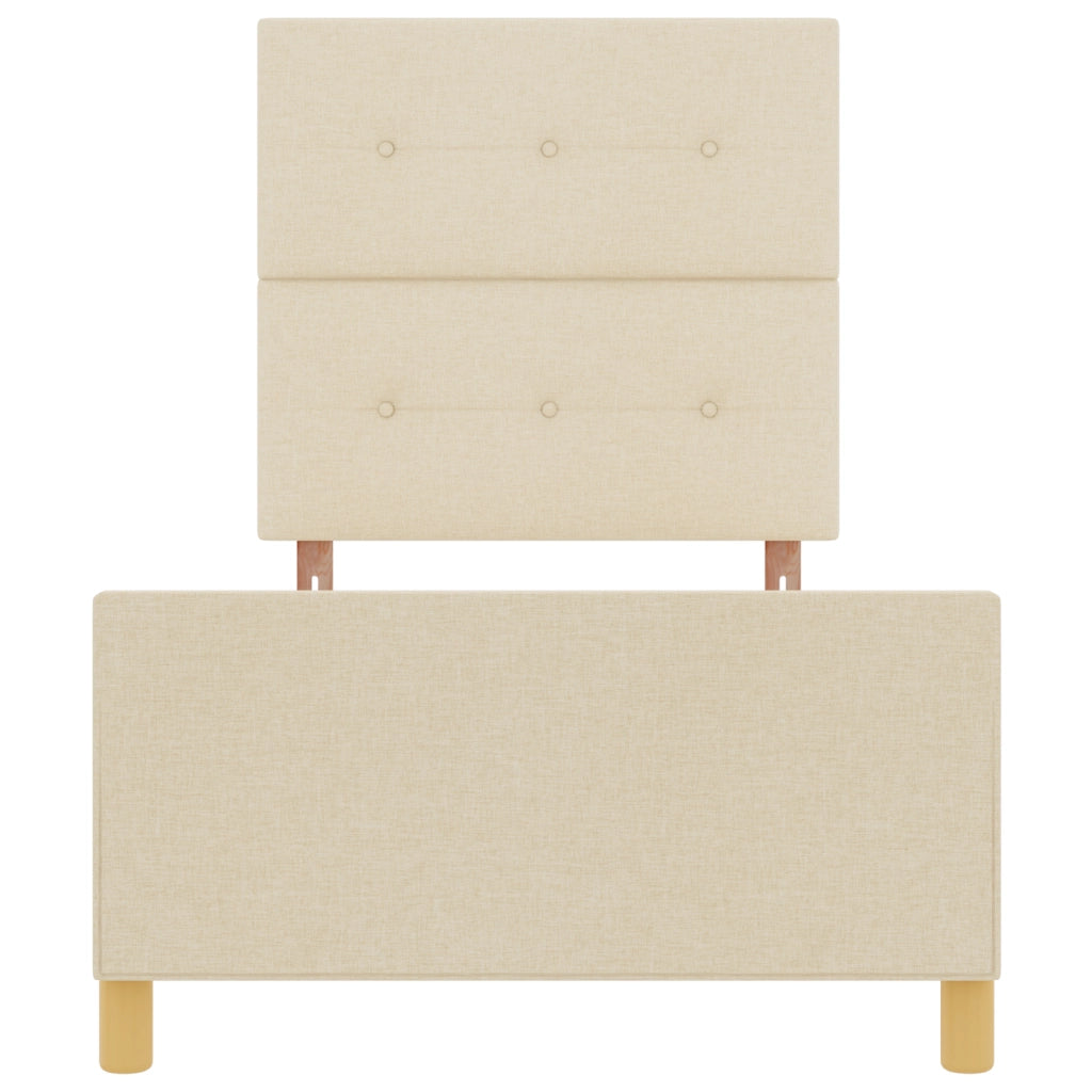 Struttura Letto Cream 90x200 cm in Tessuto