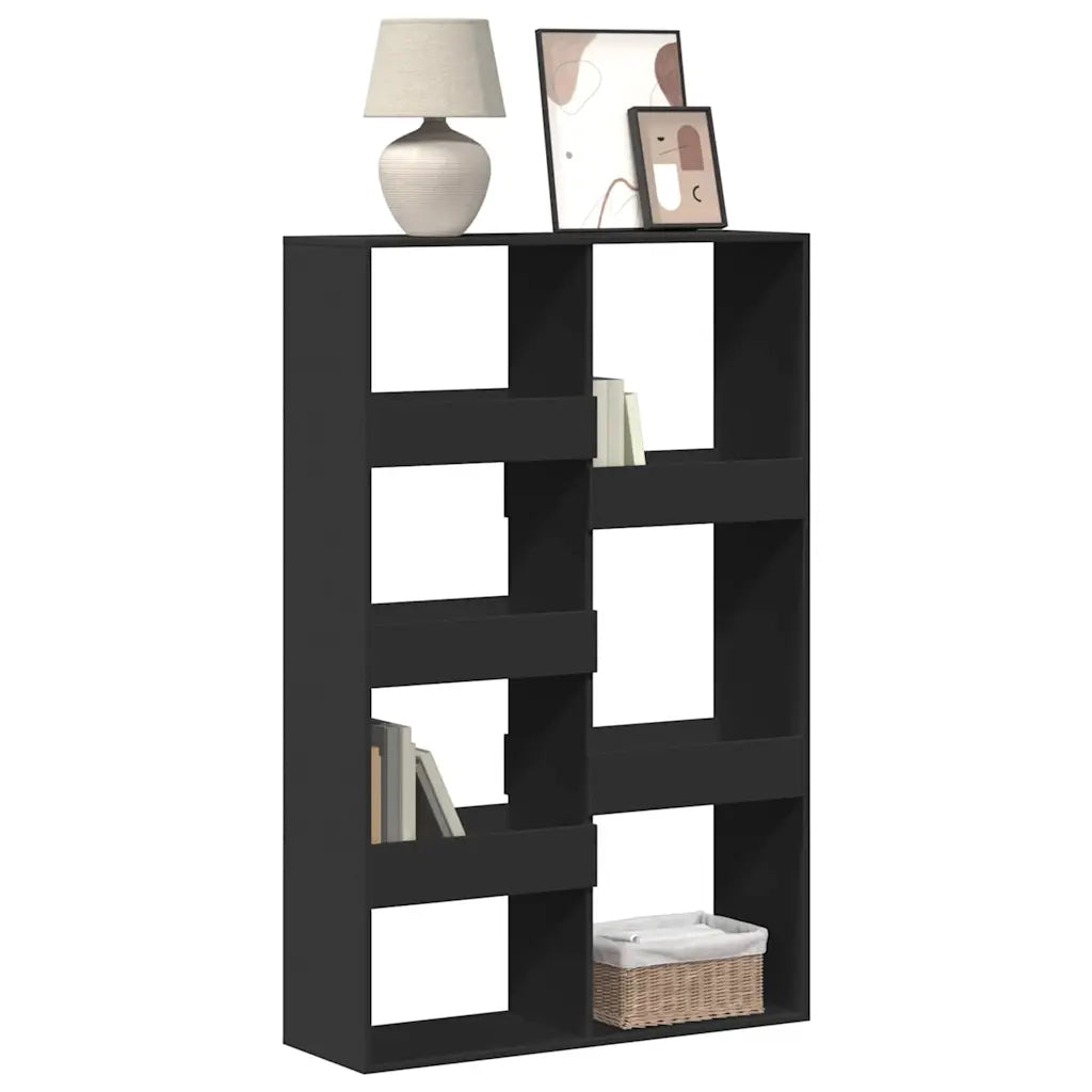 Libreria-Scaffale per Libri-Mobile di Stoccaggio Nera 100x33x155,5 cm in Legno Multistrato