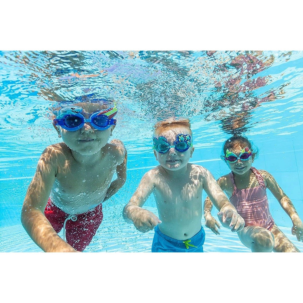 Trade Shop - Occhialini Nuoto Per Bambini 3+anni Cinturino Regolabile Design Assortiti 21080 -