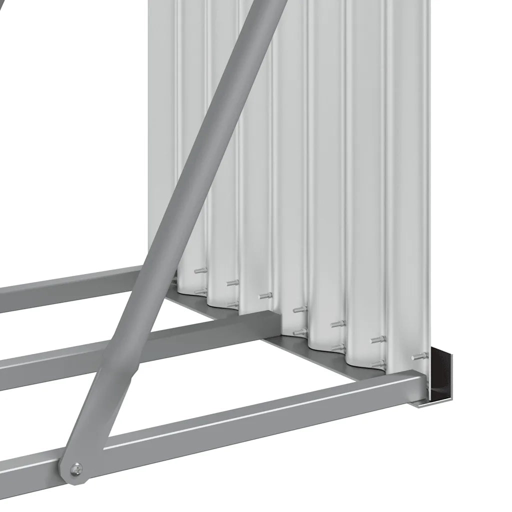 Portaceppi Argento 234x45x100 cm in Acciaio Zincato 364595