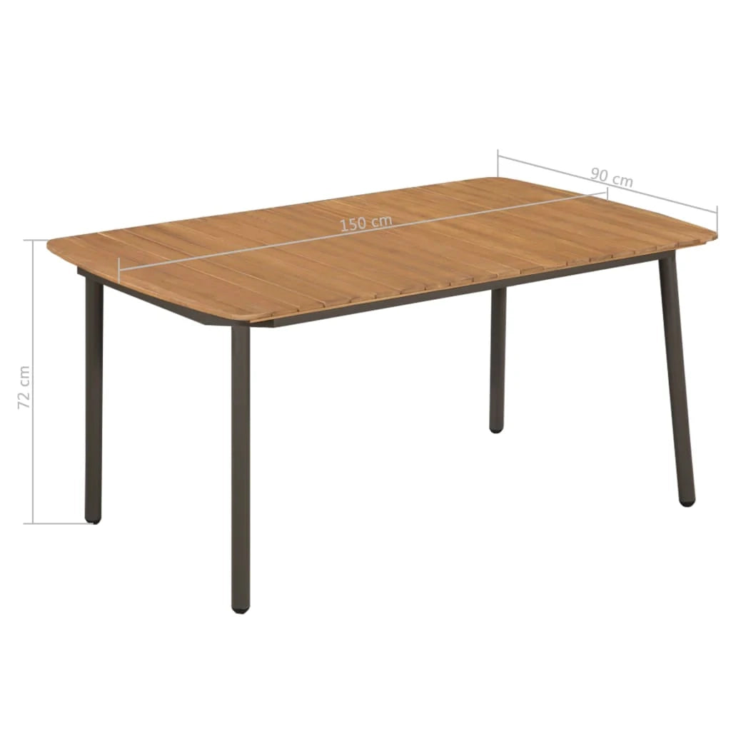 Set da pranzo da giardino per esterni 5 pezzi in resina di vimini nera 02_0013908