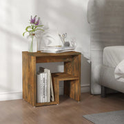 Comodino Rovere Fumo 40x30x40 cm in Legno Multistrato 815177