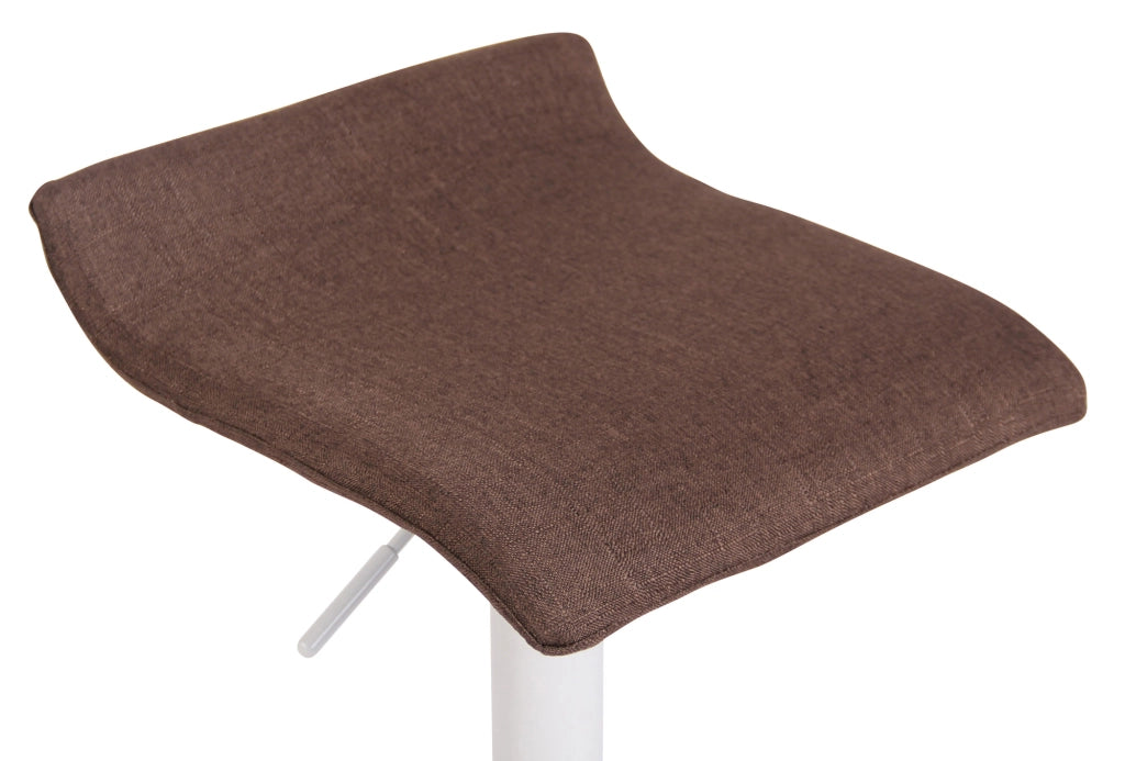 Sgabello Dyn V2 in tessuto marrone,bianco