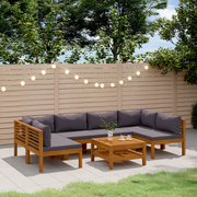 Set Divani da Giardino 7 pz con Cuscini in Massello di Acacia 3086915