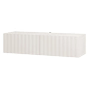 Vetto, Mobile Porta tv un Ripiano, 128x42x32h cm Bianco Crema
