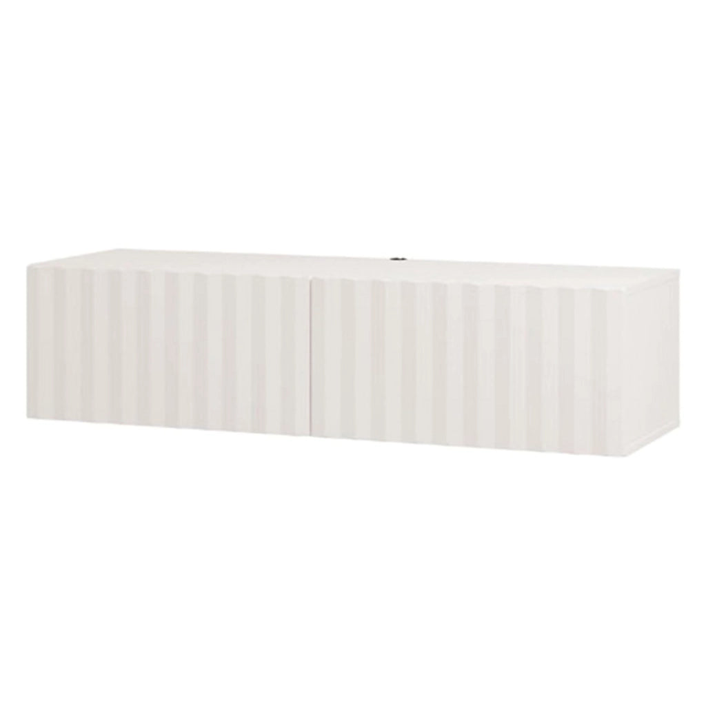 Vetto, Mobile Porta tv un Ripiano, 128x42x32h cm Bianco Crema