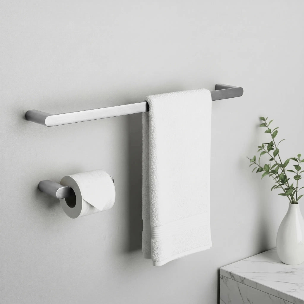Set Accessori Da Bagno Mati Brush Nickel 4 Pezzi