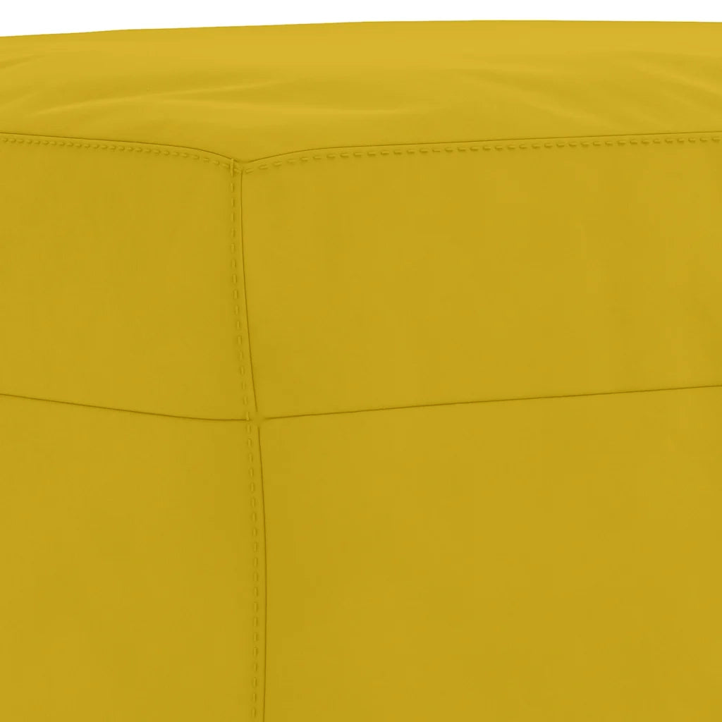 Poggiapiedi giallo 70x55x41 cm in Velluto cod mxl 69165